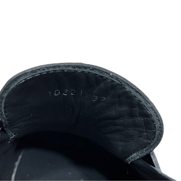 Casadei Black Leather Chain Link Slip On Loafers Shoes Made In Italy Size 37 - Picture 6 of 7